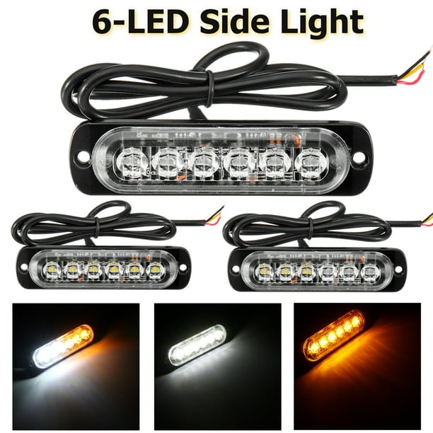 6 LED Car Truck Dash Emergency Traffic Strobe Warning Flashing Light Lamp Colors